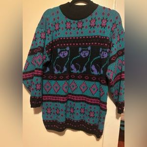 Vintage Cat Sweater